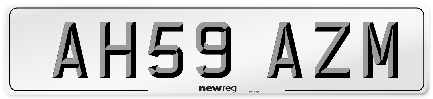 AH59 AZM Number Plate from New Reg